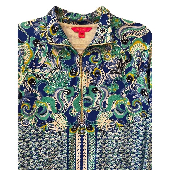Lilly Pulitzer Blue Grotto Sirens & Spirit Skipper UPF 50 Pullover Size Small - Picture 2 of 13